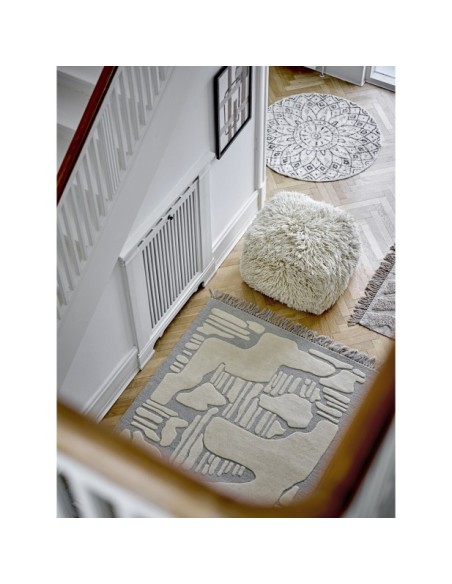 Alfombra NAPOLI, Gris, Lana - Bloomingville