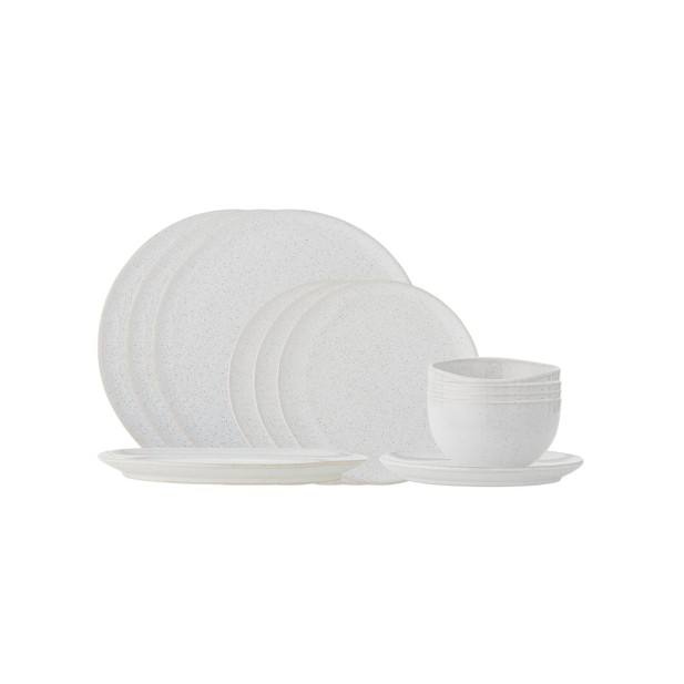 Juego de Vajilla ADDISON, Blanco, Gres - Bloomingville