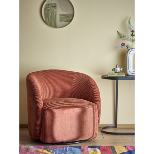 Sillón PRADI, Naranja, Poliéster -...