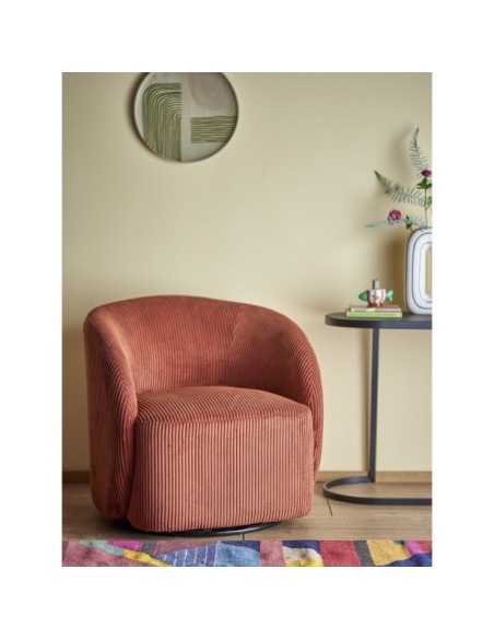 Sillón PRADI, Naranja, Poliéster - Bloomingville