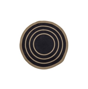 Alfombra LUNE, Negro, Algas Marinas - Bloomingville