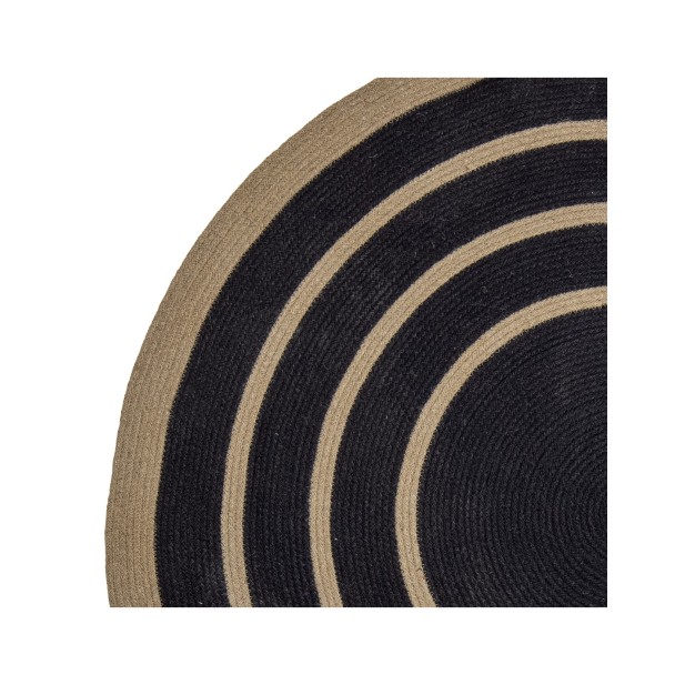 Alfombra LUNE, Negro, Algas Marinas -...