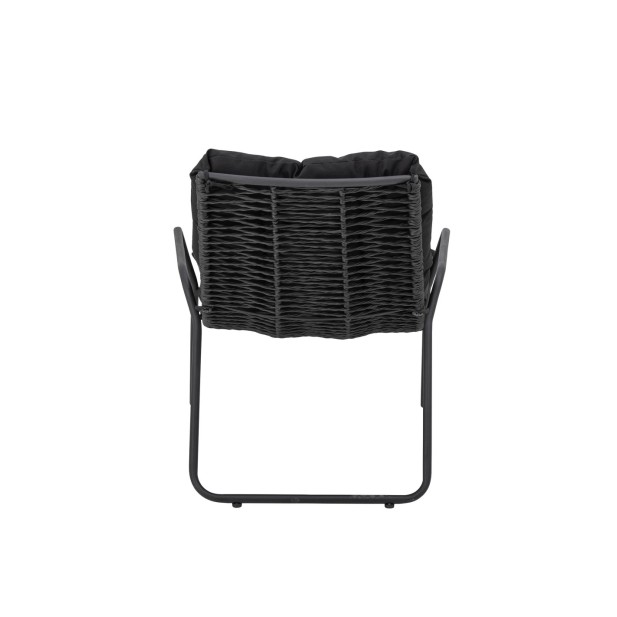 Tumbona con Taburete BOEL, Negro,... Tumbona con Taburete BOEL, Negro,...