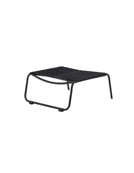 Tumbona con Taburete BOEL, Negro, Metal - Bloomingville