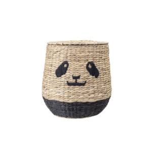 Cesta con Tapa YOUL, Jacinto de Agua Natural - Bloomingville