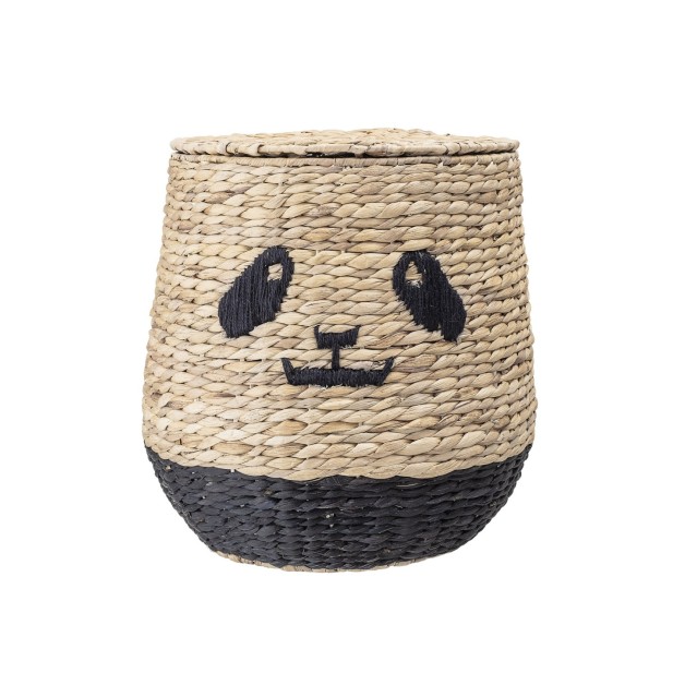 Cesta con Tapa YOUL, Jacinto de Agua Natural - Bloomingville