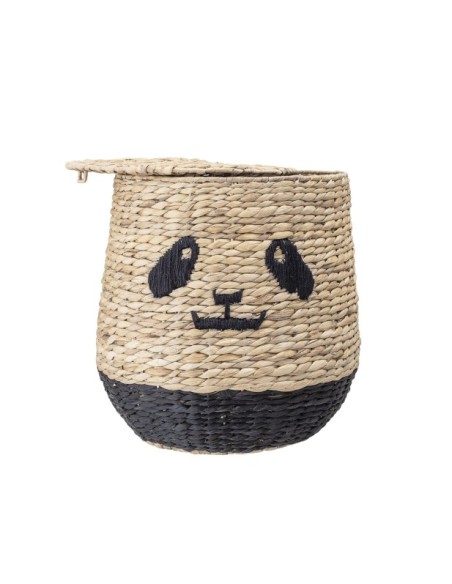 Cesta con Tapa YOUL, Jacinto de Agua Natural - Bloomingville