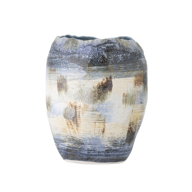 Jarrón NIENNA, Azul, Gres - Bloomingville
