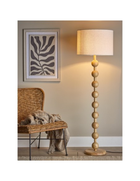 Lámpara de Pie GIACOMA, Madera de Caucho Natural - Bloomingville