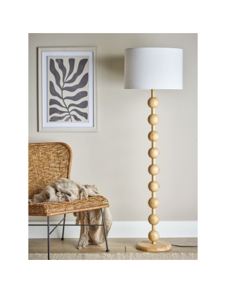 Lámpara de Pie GIACOMA, Madera de Caucho Natural - Bloomingville