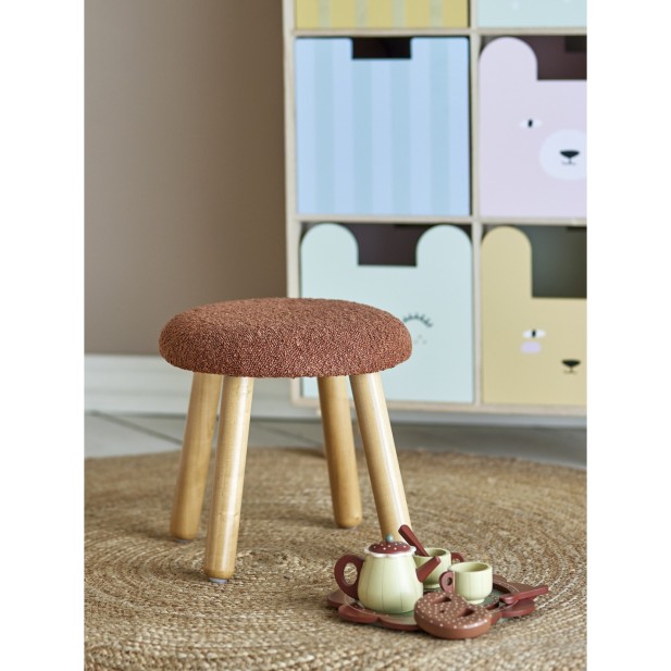 Taburete AKSEL, Marrón, Poliéster -...