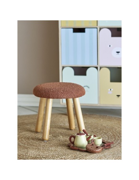 Taburete AKSEL, Marrón, Poliéster - Bloomingville