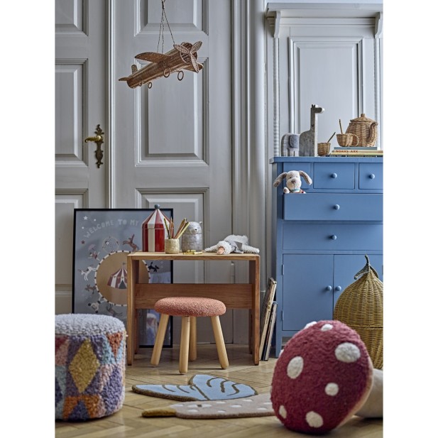 Taburete AKSEL, Marrón, Poliéster -...