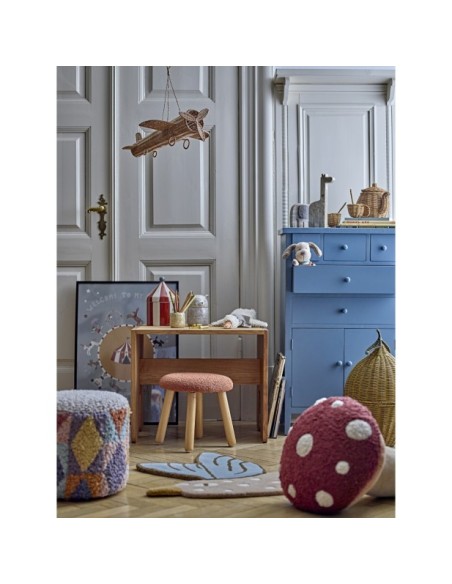 Taburete AKSEL, Marrón, Poliéster - Bloomingville