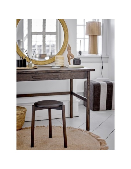 Puf FLINT, Marrón, Poliéster - Bloomingville