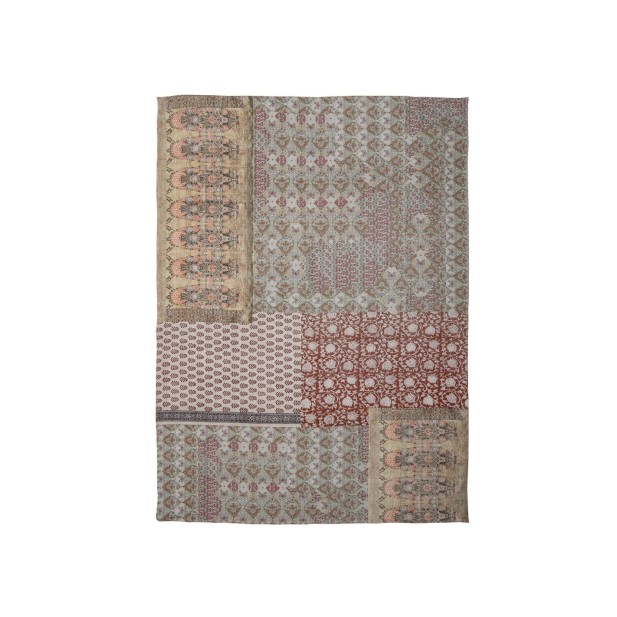 Alfombra YSOLDE, Rojo, Algodón -...