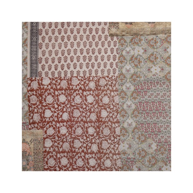 Alfombra YSOLDE, Rojo, Algodón -...