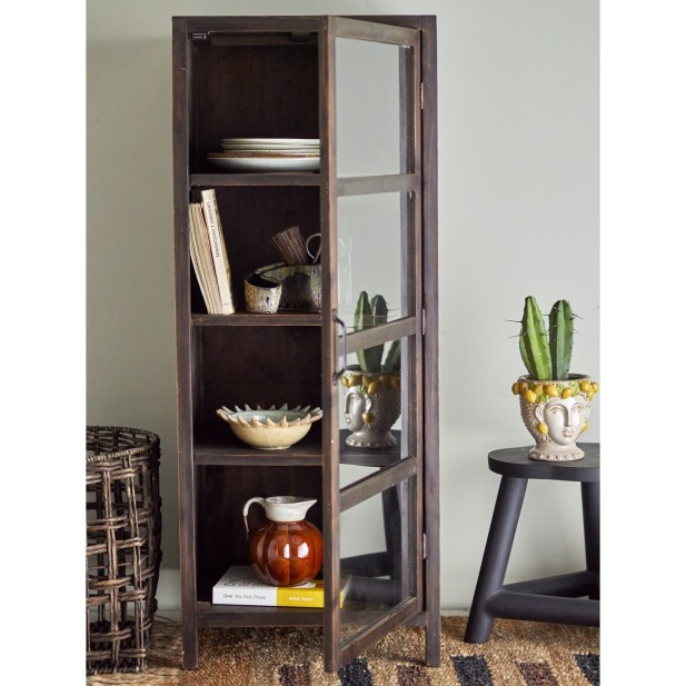 Aparador Vitrina MARL, Marrón, Madera...