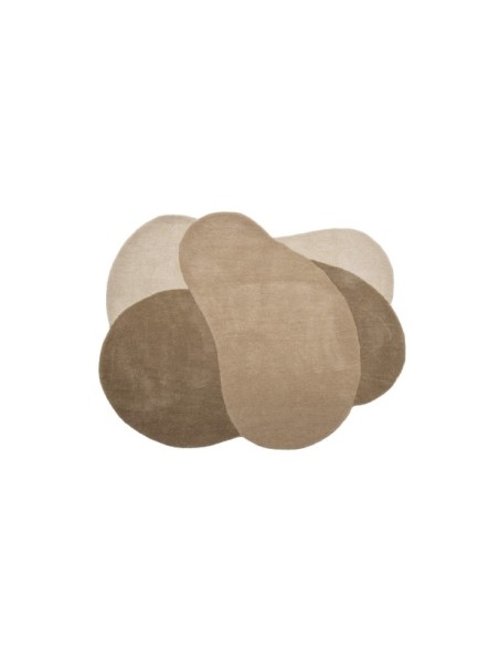 Alfombra DENTON, Marrón, Lana - Bloomingville