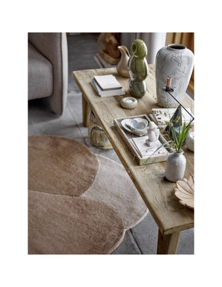 Alfombra DENTON, Marrón, Lana - Bloomingville