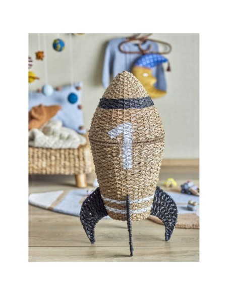 Cesta con Tapa COSMINA, Algas Marinas Natural - Bloomingville