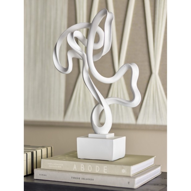 Decoración ARISTA, Blanco, Resina -...