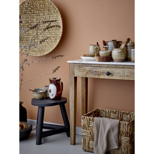 Taburete MALIE, Negro, Mango -...