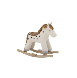 Juguete Mecedora Caballo MERLEN, Blanco, Poliéster -...