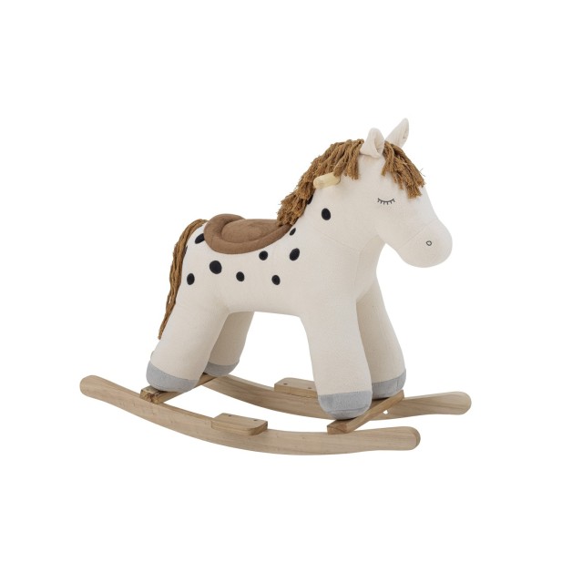 Juguete Mecedora Caballo MERLEN, Blanco, Poliéster - Bloomingville