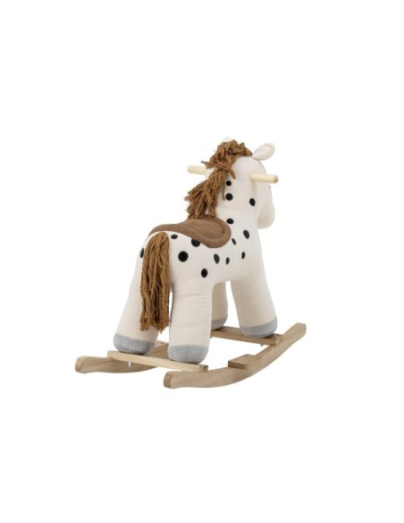 Juguete Mecedora Caballo MERLEN, Blanco, Poliéster - Bloomingville