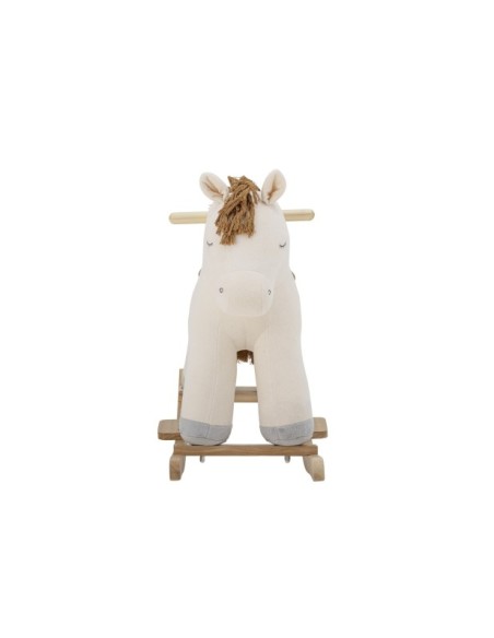 Juguete Mecedora Caballo MERLEN, Blanco, Poliéster - Bloomingville
