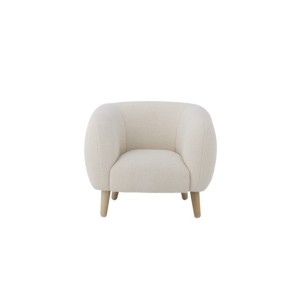 Butaca CADE, Blanco, Poliéster - Bloomingville