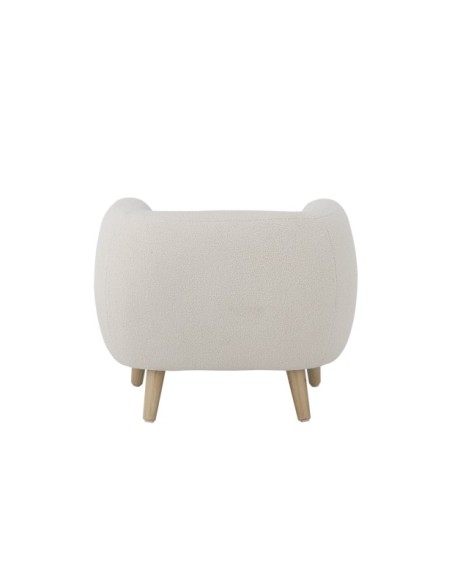 Butaca CADE, Blanco, Poliéster - Bloomingville