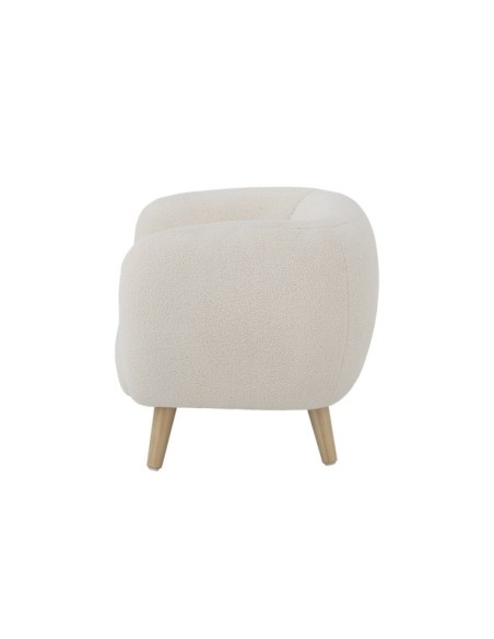 Butaca CADE, Blanco, Poliéster - Bloomingville