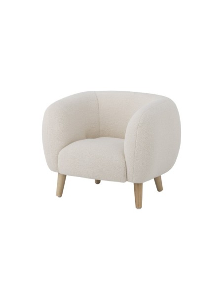 Butaca CADE, Blanco, Poliéster - Bloomingville