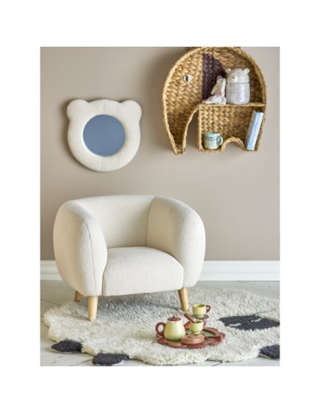 Butaca CADE, Blanco, Poliéster - Bloomingville