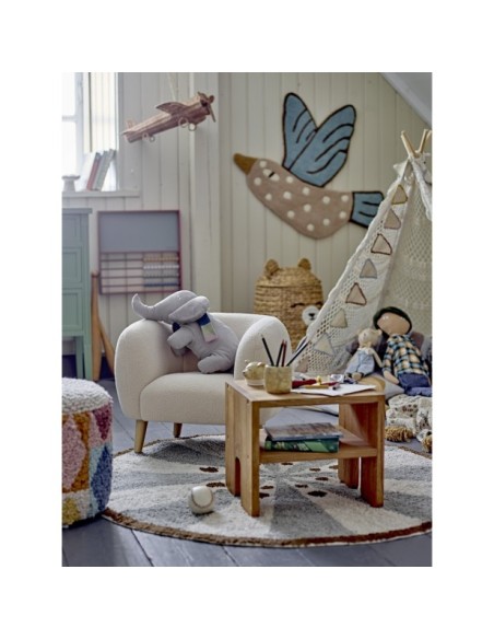 Butaca CADE, Blanco, Poliéster - Bloomingville