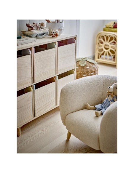 Butaca CADE, Blanco, Poliéster - Bloomingville