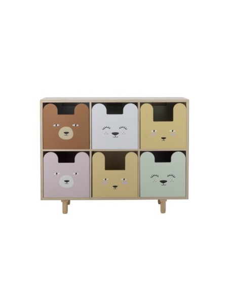 Estantería con Cajones CALLE, Paulonia Natural - Bloomingville