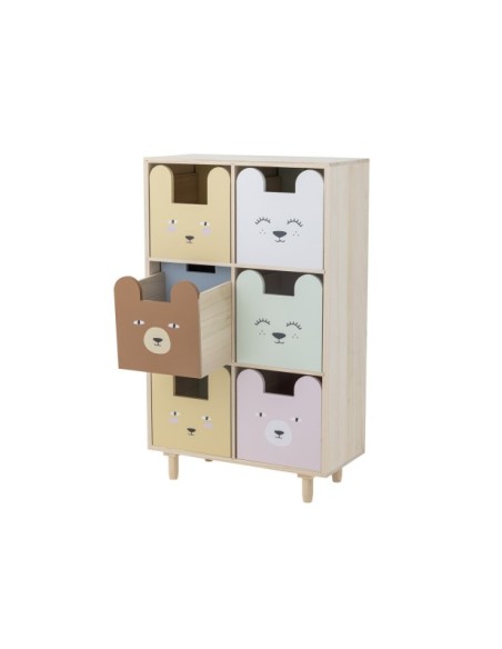 Estantería con Cajones CALLE, Paulonia Natural - Bloomingville