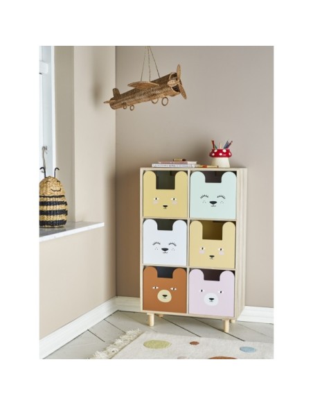 Estantería con Cajones CALLE, Paulonia Natural - Bloomingville