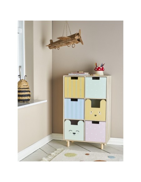 Estantería con Cajones CALLE, Paulonia Natural - Bloomingville