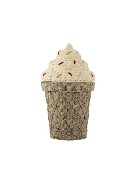 Cesta con Tapa CILLIE, Jacinto de Agua Natural - Bloomingville