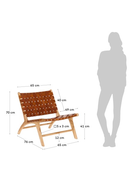 Butaca Calixta marrón - Kave Home, Vackart