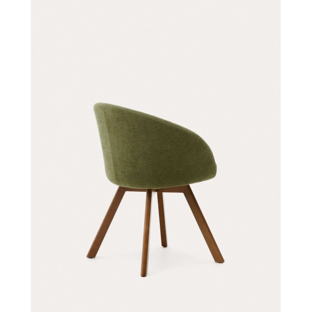 Silla giratoria Marvin chenilla verde... Silla giratoria Marvin chenilla verde...