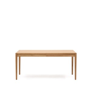 Mesa extensible Lenon chapa y madera maciza de roble FSC...