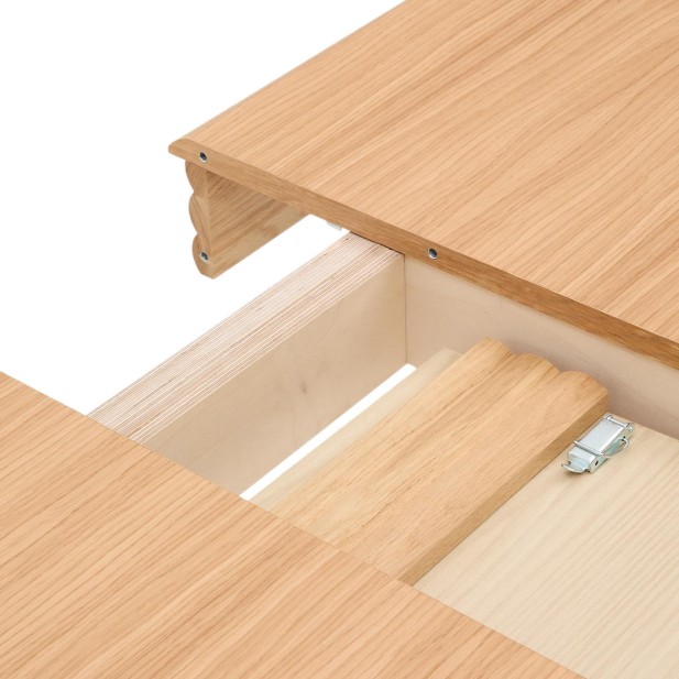 Mesa extensible Lenon chapa y madera...