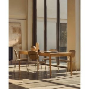 Mesa extensible Lenon chapa y madera maciza de roble FSC... 2