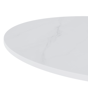 Mesa Alta Ext ANNE Ø70x96cm, Porcelánico Blanco/Metal Blanco - Vackart 2