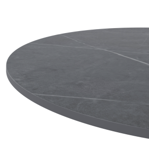 Mesa Alta Ext ANNE Ø70x96cm, Porcelánico Gris / Metal Blanco - Vackart 2